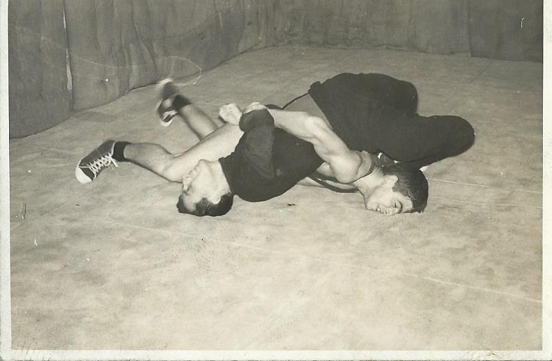 Franco Bergonzi, insieme ad Antonio Pedrazzini, durante un allenamento.